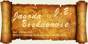 Jagoda Biskupović vizit kartica